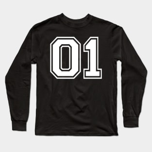 JERSEY NUMBER 01 Long Sleeve T-Shirt